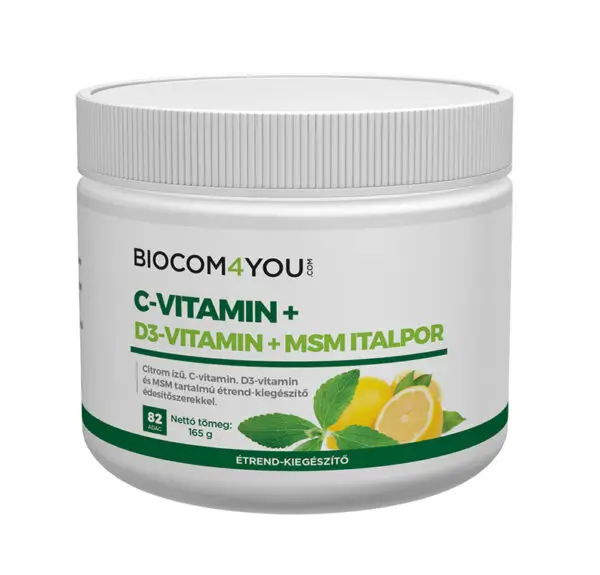 Vitamín C, Vitamín D3, MSM, ochutený nápojový prášok