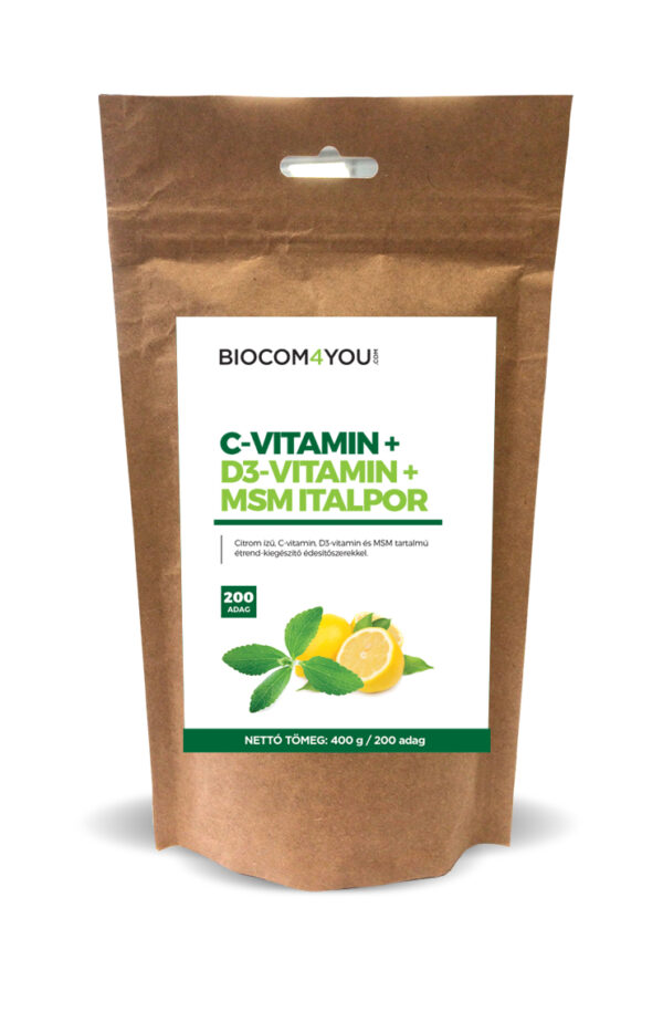 VITAMÍN C, D3, MSM Nápojový prášok - náhradná náplň