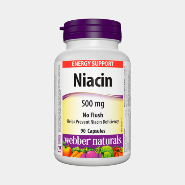 Webber Naturals Niacín 500mg (Vitamin B3)