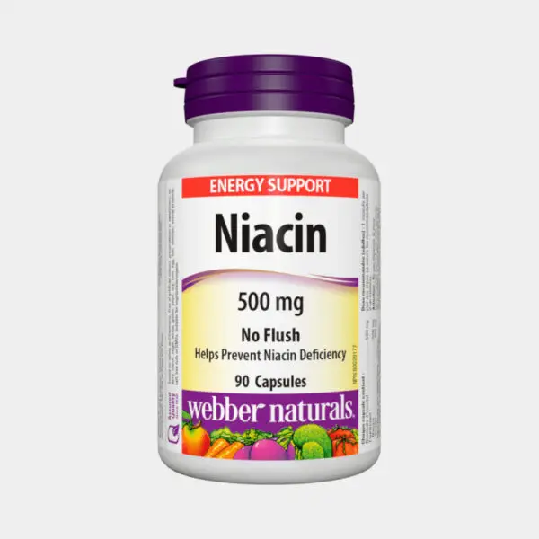 Webber Naturals Niacín 500mg (Vitamin B3)