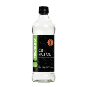 100% kokosový C8 MCT olej Powerlogy, 500ml